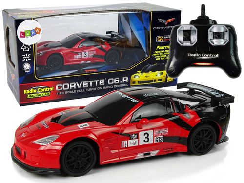 Auto Sportowe R/C 1:24 Corvette C6.R Czerwone 2.4 G Światła na Arena.pl
