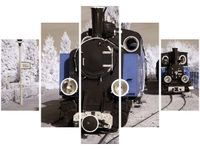 105CM 150CM OBRAZ 5 ELEM KOLEJKI WĄSKOTOROWE WENECJI DRUK