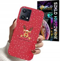 ETUI DO REALME 8 / 8 PRO - ŚWIĄTECZNE WZORY RENIFER PLECKI + SZKŁO