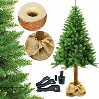 Choinka Sztuczna Na NATURALNYM Pniu Jak Żywa ZIELONA GĘSTA PREMIUM 100cm