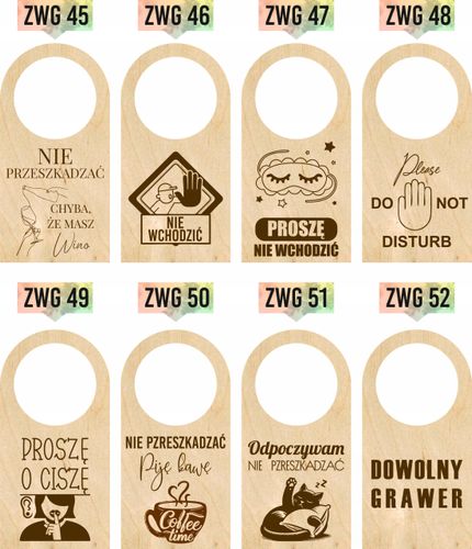 ZAWIESZKA NA DRZWI KLAMKĘ drewniana grawerowana POSZĘ NIE WCHODZIĆ na Arena.pl