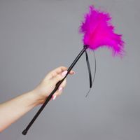 plumero plumas fucsia