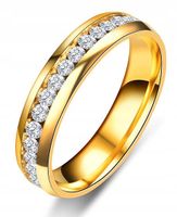 ZŁOTA OBRĄCZKA ŚLUBNA PIERŚCIONEK STAL 316L r.19