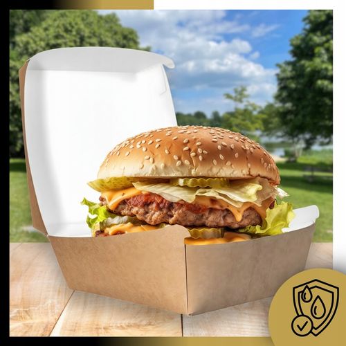 Opakowanie na Hamburgera Pudełko Burger Box Kraft Duże 150x150x80mm 100szt na Arena.pl