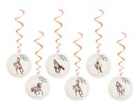 Dekoracja wisząca świderki Koniki, 6 szt.