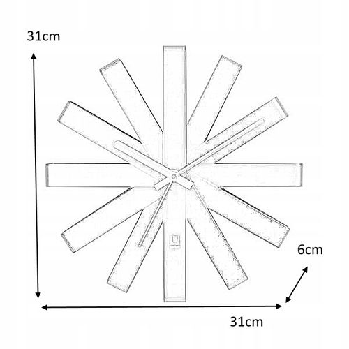 Zegar ścienny Umbra czarny 30cm na Arena.pl