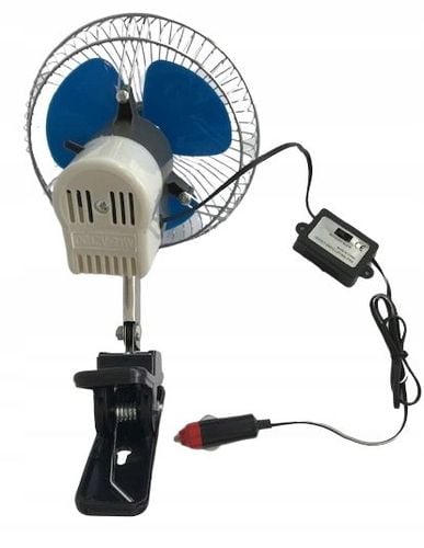 WIATRAK WENTYLATOR SAMOCHODOWY OBROTOWY 12V KLIPS na Arena.pl