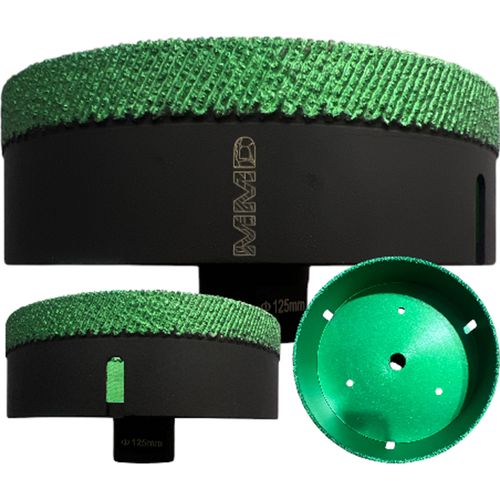 Otwornica diamentowa brazowana MMD Ø125 mm M14 do gresu ceramiki płytek na Arena.pl