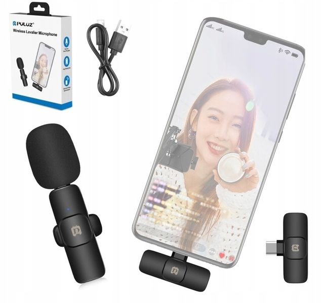 Bezprzewodowy Mikrofon Krawatowy na USB C PULUZ PU3082B zdjęcie 1