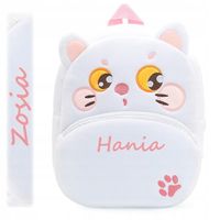 Plecak do przedszkola dla Dziewczynki z kotkiem Imieniem prezent na 2 latka