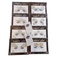 Naklejki na Twarz 3D Kryształki Samoprzylepne 8szt