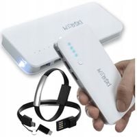 MOCNY POWERBANK 20000mAh z trzema portami USB awaryjną LATARKA LED Webski