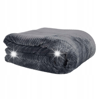 KOC Sherpa szary 180x220cm PIKOWANY gruby Z POLIESTRU