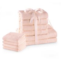Zestaw Ręczników AMARI 2*70x140 + 4*50x100 + 4*30x50 różowy AmeliaHome