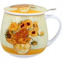 KUBEK Z ZAPARZACZEM Van Gogh Sunflowers SŁONECZNIKI zaparzacz pudełko 430ml