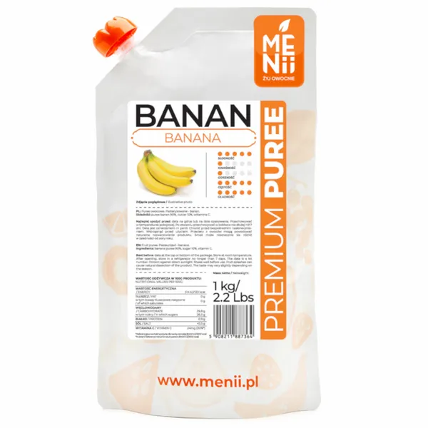 Premium Puree Banan 1kg zdjęcie 1