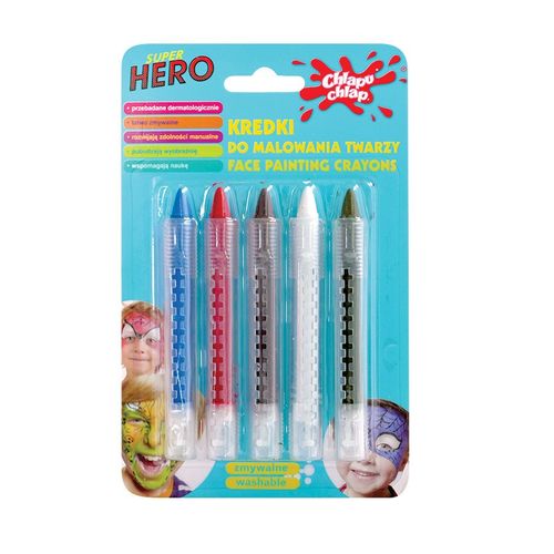 CHLAPU CHLAP Kredki do malowania twarzy - chłopiec 1op. - 5 szt na Arena.pl