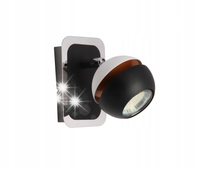 KINKIET LAMPA ŚCIENNA KRISLAMP DUNA KR280-1W GU10 CZARNY BIAŁY CHROM