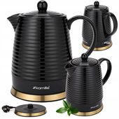 CZAJNIK ELEKTRYCZNY BEZPRZEWODOWY CERAMICZNY KAMILLE 1200 W 1,2 L czarny