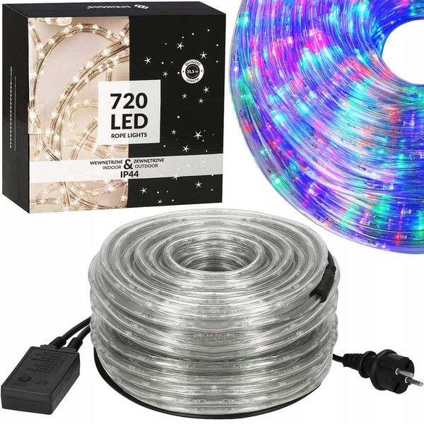 LAMPKI CHOINKOWE WĄŻ 720LED 30m MULTI ZEWNĘTRZNY PROGRAMATOR MULTIKOLOR zdjęcie 8