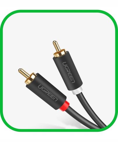 Kabel Przewód Audio Wtyk 2x RCA do 2xRCA Chinch STEREO 5M Pozłacany na Arena.pl