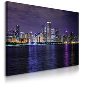 Obraz Ścienny Do Biura Panorama Chicago Architektura Miasto 100cm x 70cm