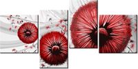 140CM 70 OBRAZ CZERWONE DMUCHAWCE 2 ŚCIENNY