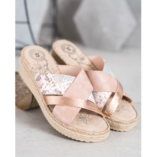 Modne Pudrowe Klapki r.40 na Arena.pl