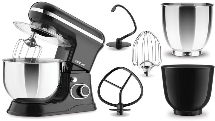 ZELMER ROBOT PLANETARNY ZKR1355 1200W CZARNY DWIE MISY 4,5/5L SMART MIX zdjęcie 10