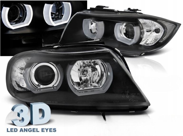 LAMPY REFLEKTORY DO BMW E90/E91 OD 2005 DO 2008 Roku LED 3D GRATIS H1, H7 zdjęcie 1