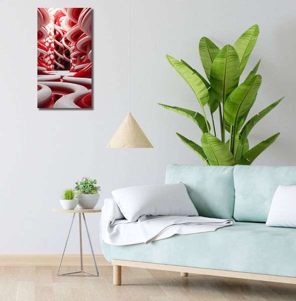 Obraz 30x60cm Czerwone Wiry zdjęcie 2