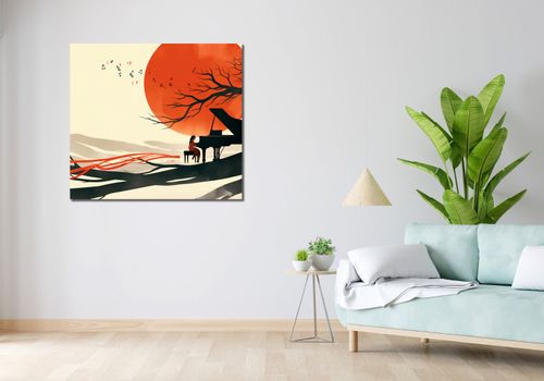 Obraz 100x90cm Pianistka na Arena.pl