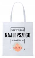 Dla Babci Babuni Prezent Torba Eco Biała Shopper Z Nadrukiem Ze Zdjęciem