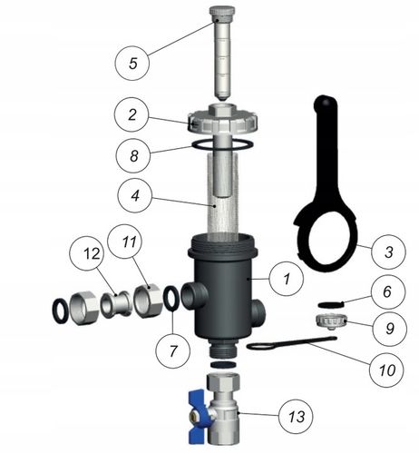 FILTR MAGNETYCZNY SEPARATOR ZANIECZYSZCZEŃ ODMULNIK 3/4" DN20 DUŻY MAGNES na Arena.pl