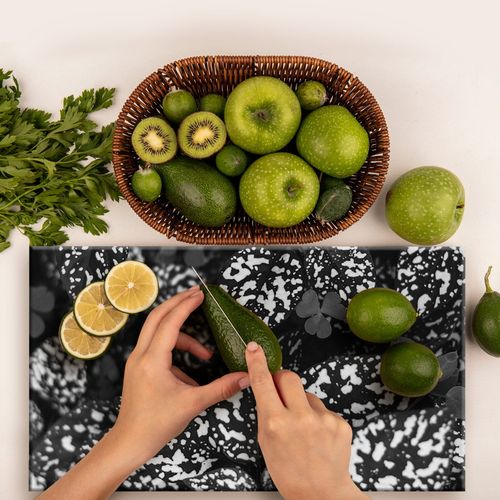 SZKLANA DESKA NA KUCHENKĘ 80x52 013B MONO LIŚCIE na Arena.pl