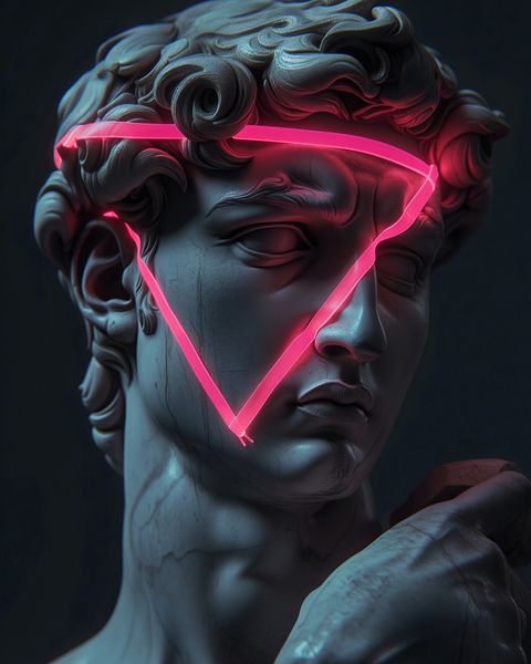 Plakat 40x50cm Neonowy Renesans zdjęcie 1