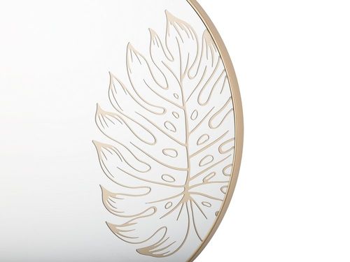 Lustro Ścienne Ø 57 Cm Złote Damar na Arena.pl