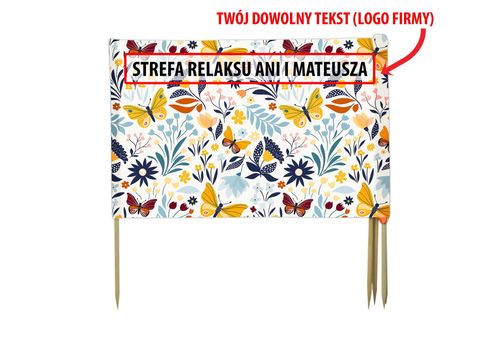 PARAWAN PLAŻOWY Motyle z indywidualnym napisem 8 PANELI 56.8 na Arena.pl