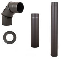 AKCESORIA KOLANO RURA 1M RURA 0,5M ROZETA ŻAROODPORNE DO KOMINKA FI 150