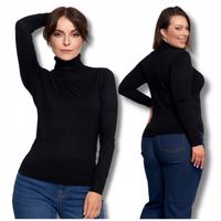 CIENKI GOLF DAMSKI ELEGANCKI SWETER BLUZKA Z GOLFEM DŁUGI RĘKAW MORAJ