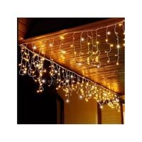 światełka sople 100 led dekoracja ciepły biały, flash biały 6714cb