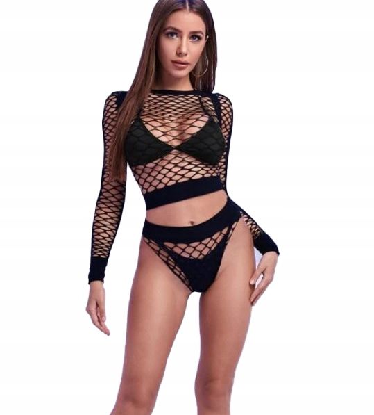 BODYSTOCKING SIATKA KOMBINEZON EROTYCZNY + MAJTKI zdjęcie 3