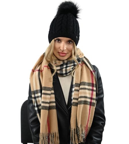 Czapka damska zimowa Ciepła dwuwarstwowa z polarem Pompon POLSKA Produkcja na Arena.pl