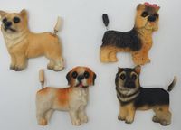 figurka  4szt pies na magnes 252489