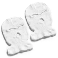 Białe Kominiarki na Zagłówki Samochodowe do Auta - 2 sztuki