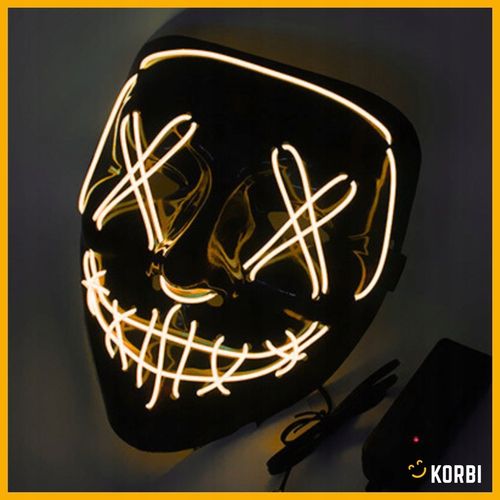 ŚWIECĄCA MASKA LED PURGE NOC OCZYSZCZENIA LEDOWA PRZEBRANIE HALLOWEEN na Arena.pl