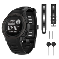 Pasek do Garmin Fenix 5 6 7 8 47mm Pro silikonowy opaska czarny mocny 22mm