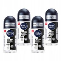 4 x NIVEA MEN Black&White Invisible Original Antyperspirant Roll On, 50 ml