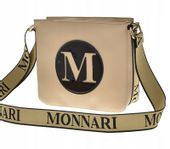 Monnari - torebka listonoszka raportówka beżowy czarny BAG0020-015