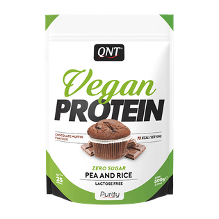 QNT - Vegan Protein izolat - 500 g czekoladowa muffinka